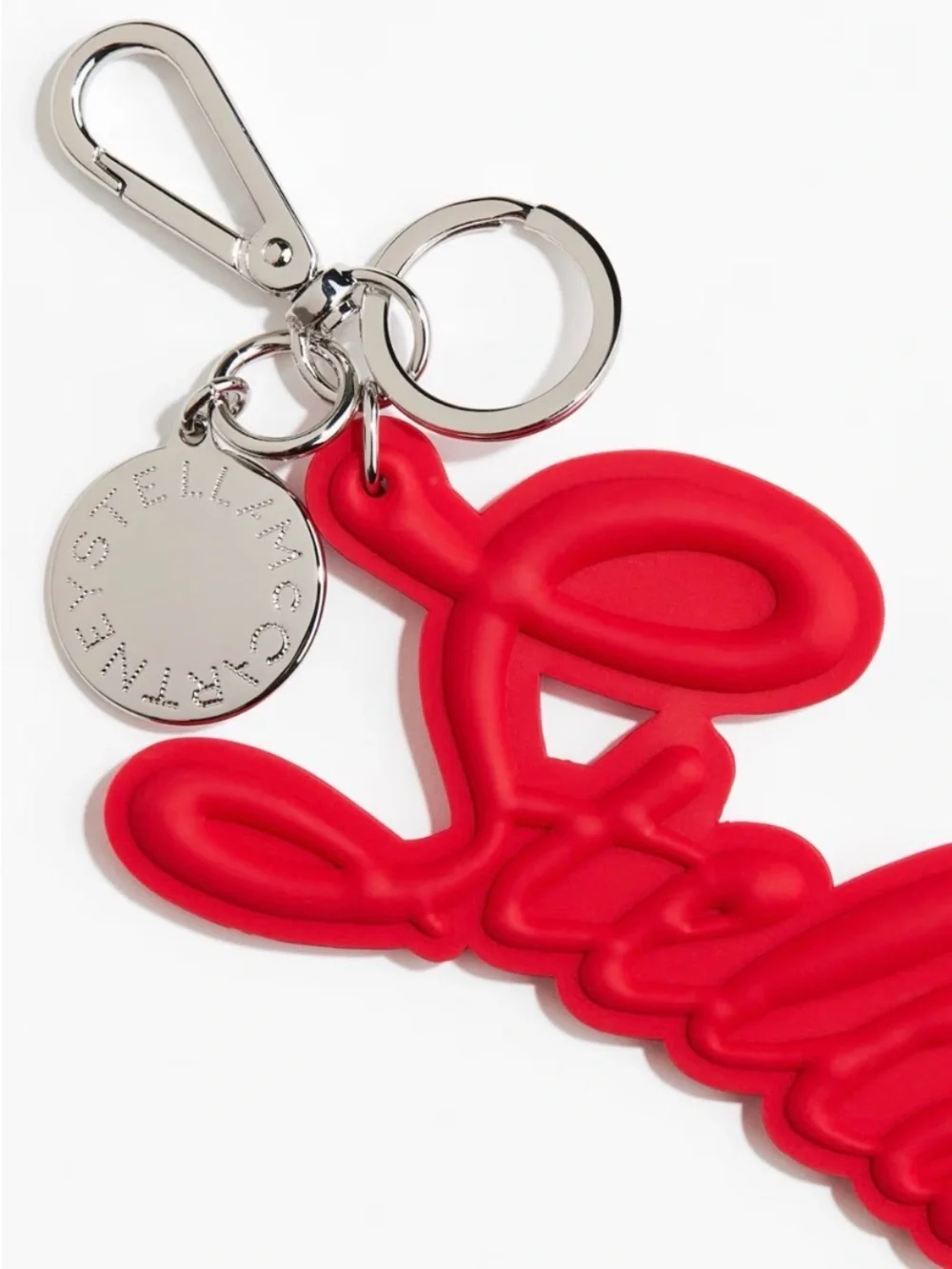 Stella McCartney for H&M Red Script Key Charm, NWT